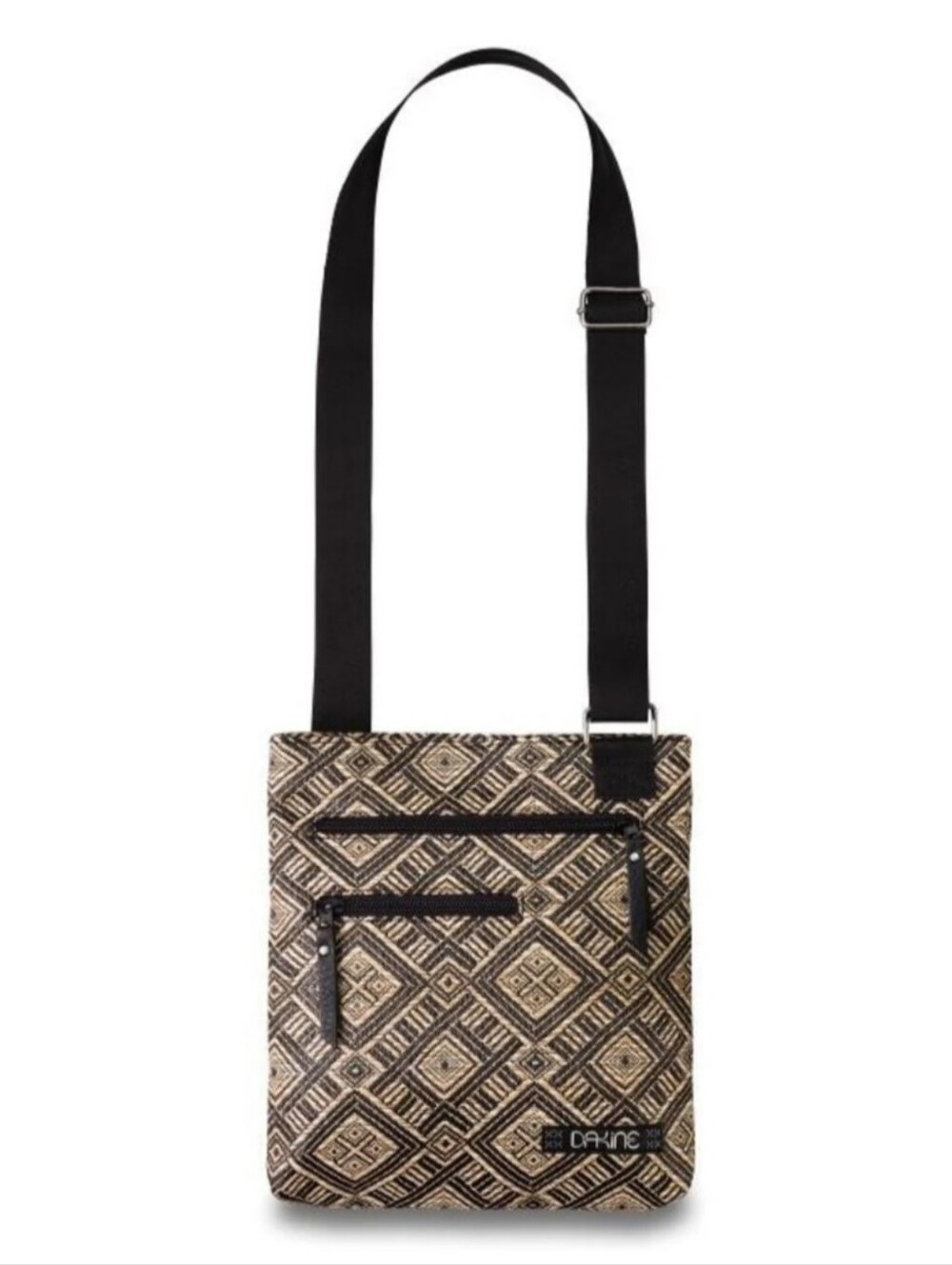 Dakine Jo Jo Black Geometric Print Crossbody Shoulder Bag Purse Travel Work